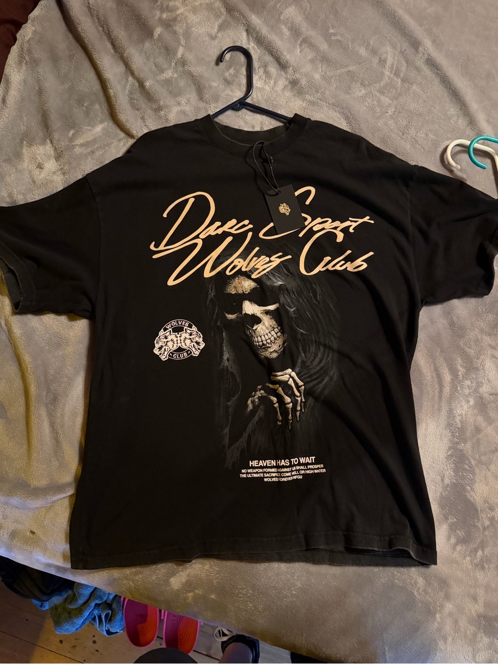 Dark Sport Wolves Club Black Graphic Tee